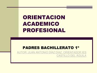 ORIENTACION ACADEMICO PROFESIONAL