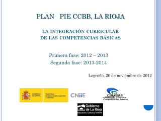 PLAN PIE CCBB, LA RIOJA la integración curricular de las c ompetencias básicas