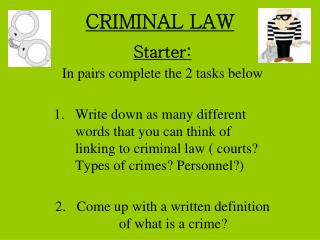 CRIMINAL LAW