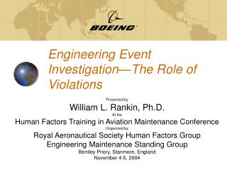 Engineering Event Investigation—The Role of Violations