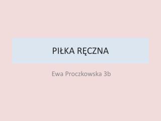 PIŁKA RĘCZNA