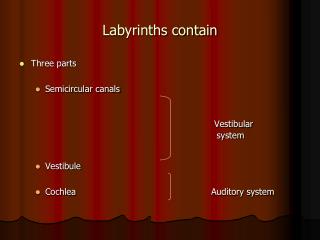 Labyrinths contain