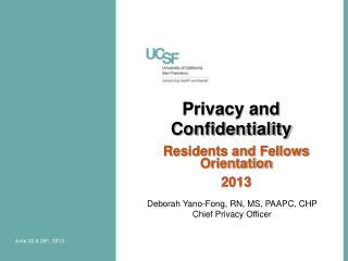 Privacy and Confidentiality