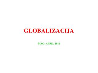 GLOBALIZACIJA