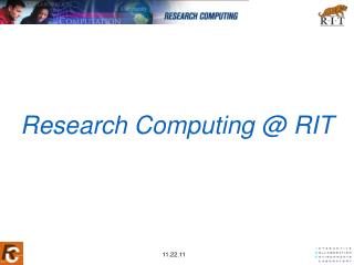 Research Computing @ RIT