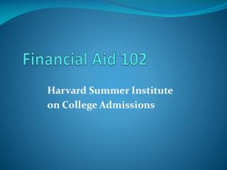 Financial Aid 102