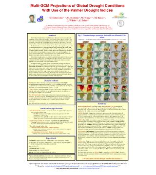 Multi-GCM Projections of Global Drought Conditions With Use of the Palmer Drought Indices