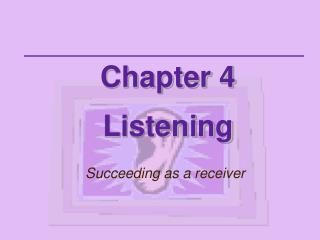 Chapter 4 Listening