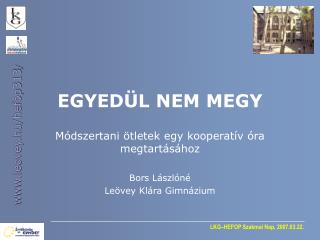 EGYEDÜL NEM MEGY