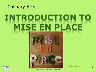 Introduction to Mise en place