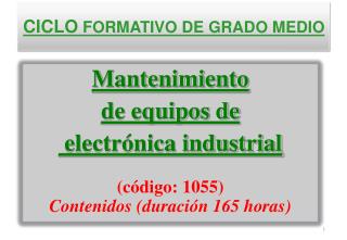 CICLO FORMATIVO DE GRADO MEDIO