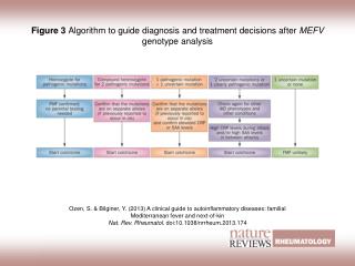 Figure 3 Algorithm to guide diagnosis and treatment decisions after MEFV genotype analysis