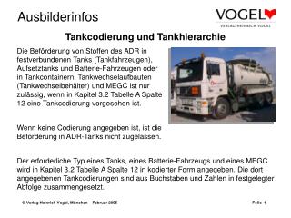 Tankcodierung und Tankhierarchie