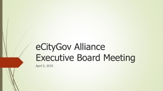 eCityGov Alliance Executive Board Meeting