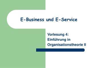 E-Business und E-Service