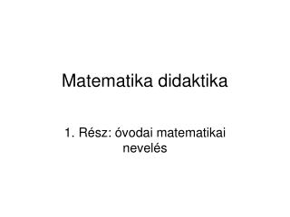 Matematika didaktika