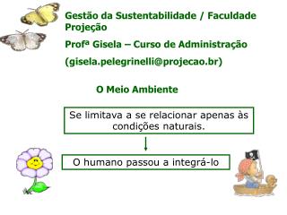 Gestão da Sustentabilidade / Faculdade Projeção Profª Gisela – Curso de Administração