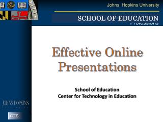 Effective Online Presentations