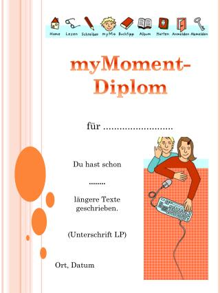 myMoment -Diplom für ..........................