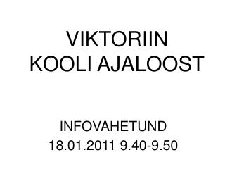 VIKTORIIN KOOLI AJALOOST