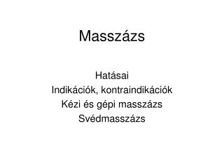 Masszázs