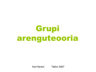 Grupi arenguteooria