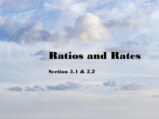 Ratios and Rates