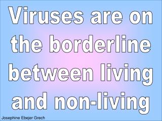 Viruses are on the borderline between living and non-living