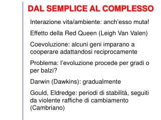 DAL SEMPLICE AL COMPLESSO