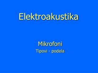 Elektroakustika