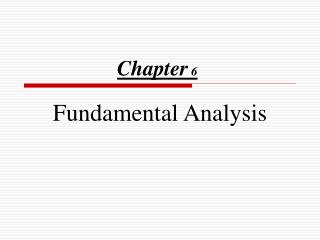 Fundamental Analysis