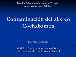 Contaminación del aire en Cochabamba
