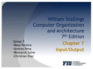 William Stallings Computer Organization and Architecture 7 th Edition