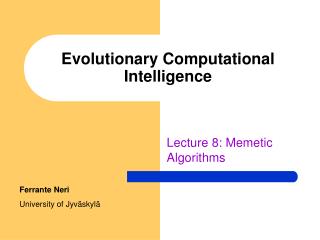 Evolutionary Computational Intelligence