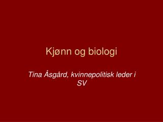 Kjønn og biologi