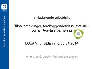 Anne Lise S. Larsen, Personalavdelingen