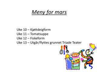 Meny for mars