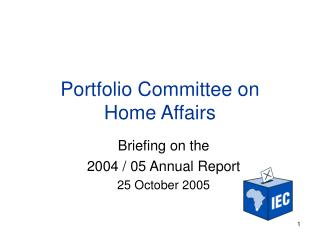 Portfolio Committee on Home Affairs