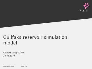 Gullfaks reservoir simulation model