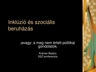 Inklúzió és szociális beruházás