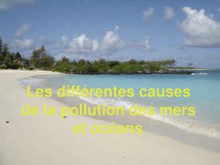 Les différentes causes de la pollution des mers et océans .