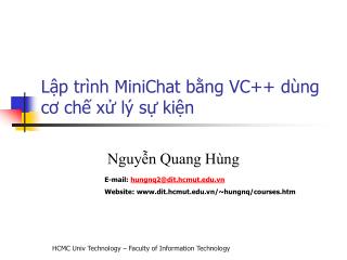 Lập trình MiniChat bằng VC++ dùng cơ chế xử lý sự kiện