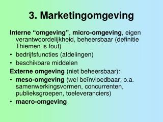 3. Marketingomgeving