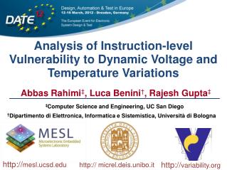Analysis of Instruction-level Vulnerability to Dynamic Voltage and Temperature Variations
