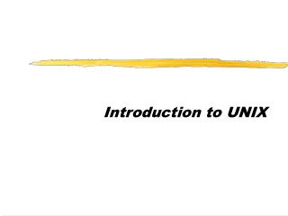 Introduction to UNIX