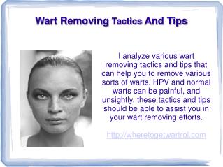 Wart Removing Tactics And Tips