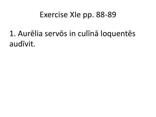 Exercise XIe pp. 88-89