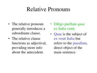 Relative Pronouns