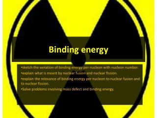 Binding energy