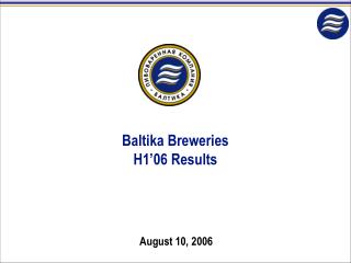 Baltika Breweries H1’06 Results